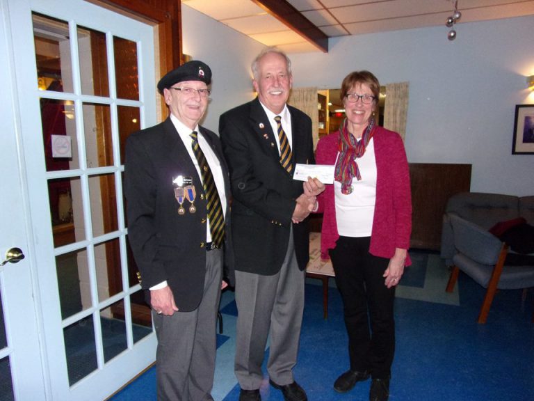 Espanola Legion presents cheque for patient lifts