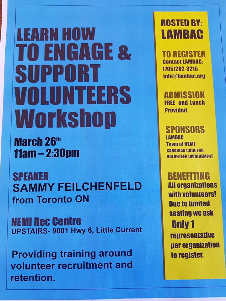 Holding on and attracting volunteers seminar