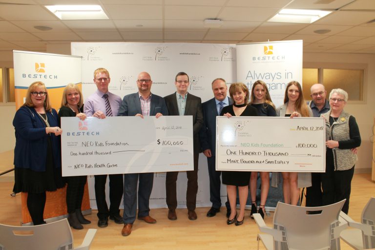 Hefty donation to the Sudbury NEO Kids Health Centre
