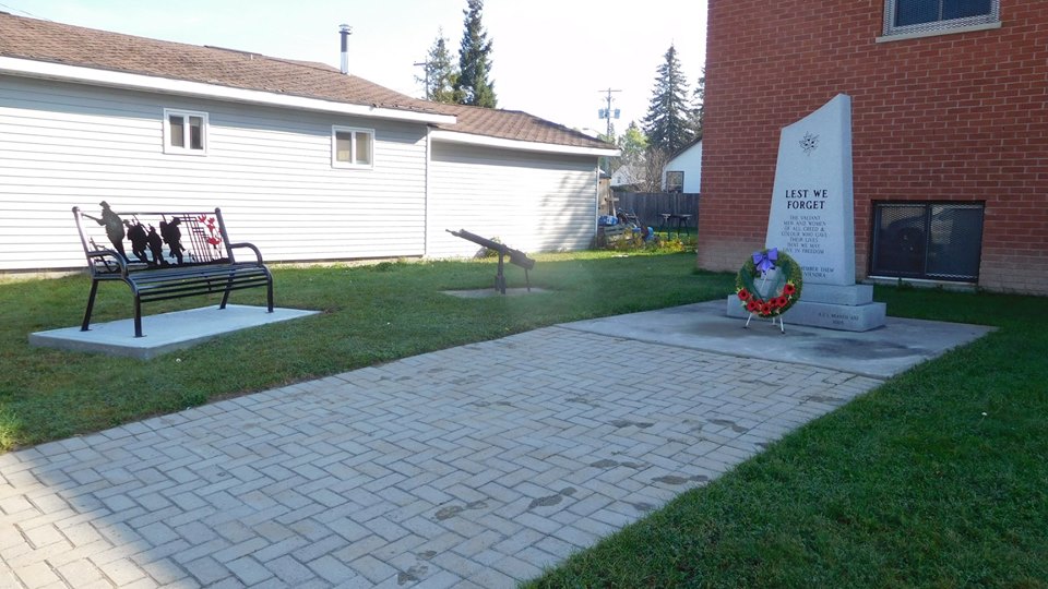Royal Canadian Legion - Topics & Posted Articles - Page 6 MEMORIAL-AND-BENCH-IN-MASSEY