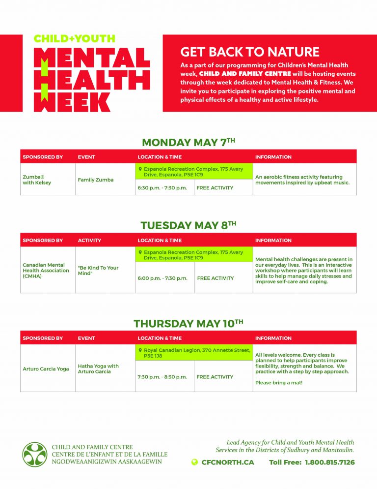 Espanola Child and Family Centre taking lead on Mental Health Week