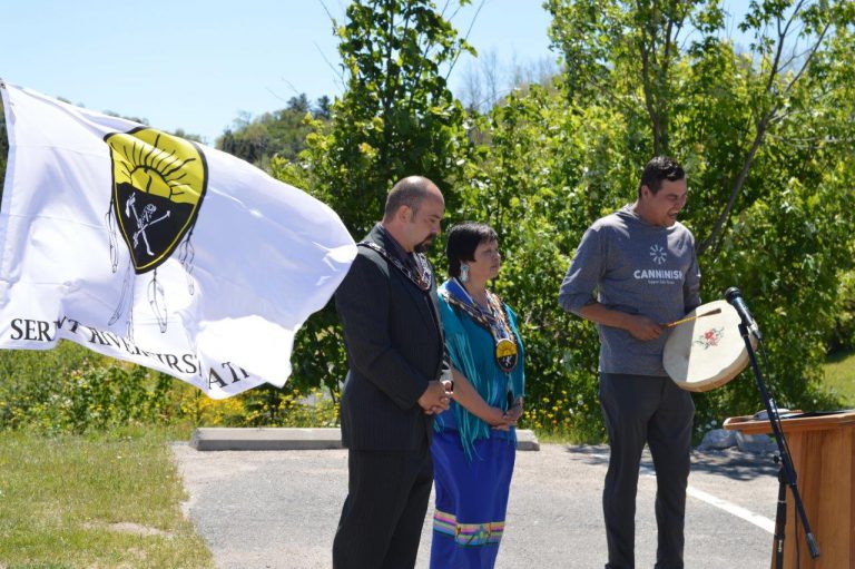 Elliot Lake and Serpent River symbolize new relationship with flag raising