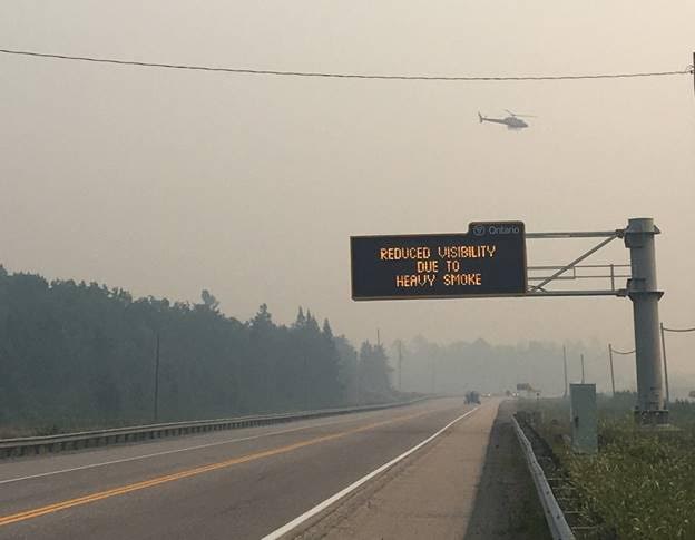 Rain and firefighters progress battling Northern Ontario forest fires