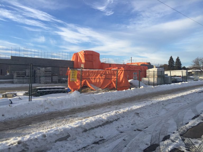 Construction continues on new double school in Espanola