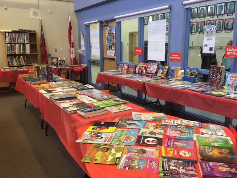 Book fair at Ecole Ste. Joseph