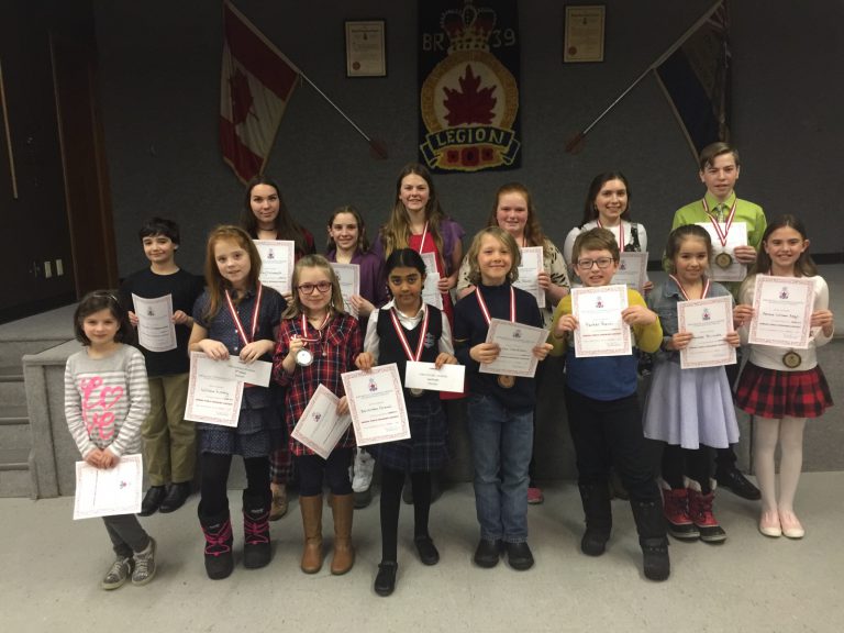 ZONE H3 ROYAL CANADIAN LEGION PUBLIC SPEAKING HELD IN ESPANOLA