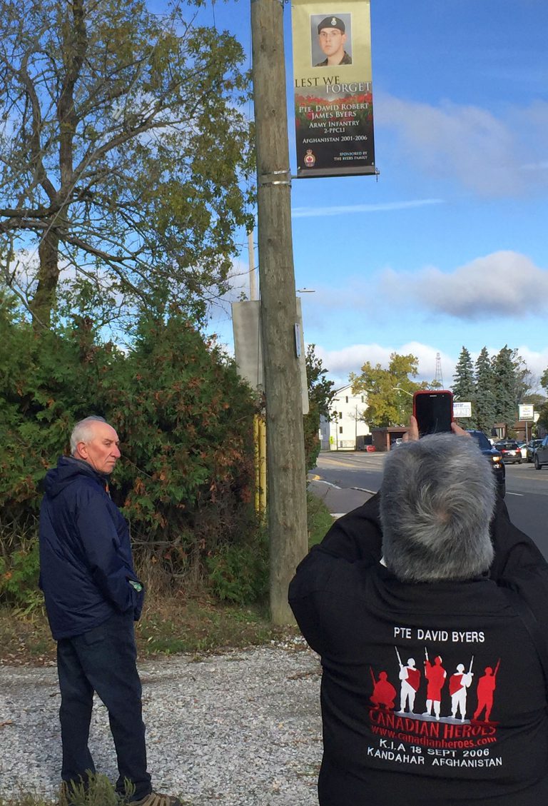 Dedication of Legion banners – Byers; “Any day we remember is important …”