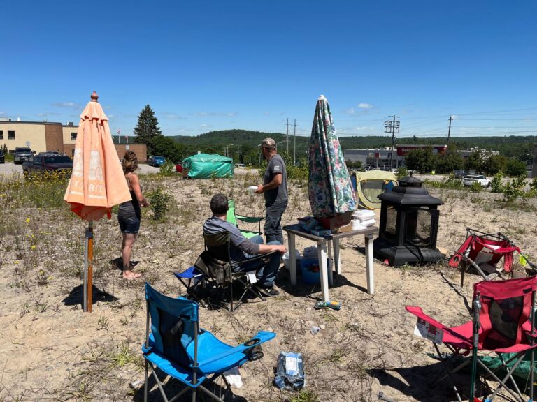 Tent city set up in Elliot Lake