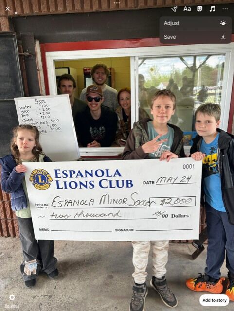 Espanola Soccer receives funding from the Lions’ Catch the Ace Program