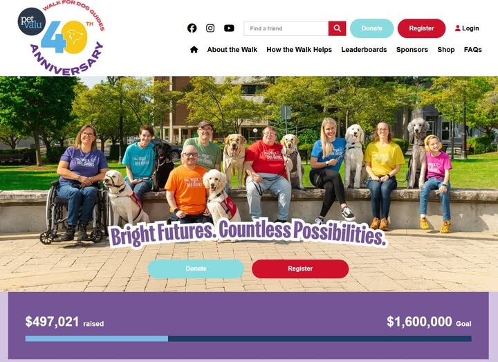 Dog guide program getting support through national walk